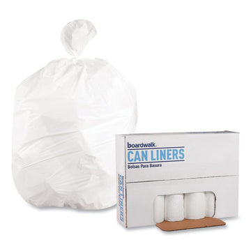 Boardwalk® Low-density Waste Can Liners, 10 Gal, 0.4 Mil, 24" X 23", White, 500-carton freeshipping - TVN Wholesale